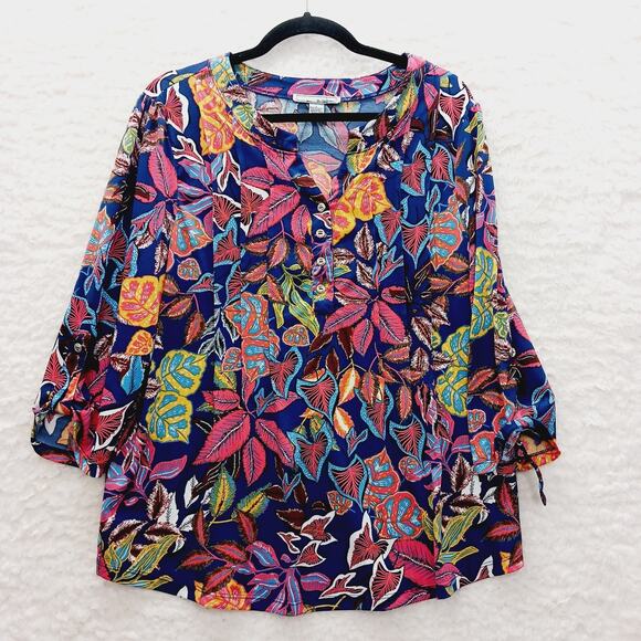 Top Size L Leaf Whimsycore Artsy Maximalist Boho Whimsycore Eclectic Grandma Y2K - Picture 1 of 15